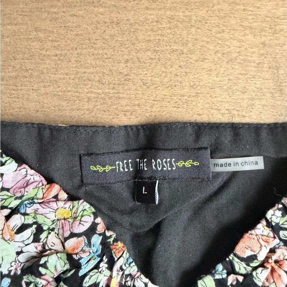 Free the Roses Multicolor Floral Kids Dress - Picture 3 of 5